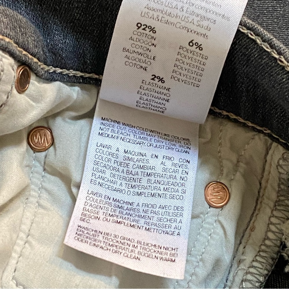 Mother gray black fan the flames insider ankle frey high waisted flare crop jean - Picture 14 of 16